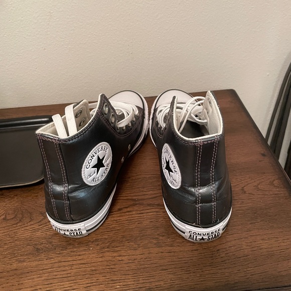 Converse All Star Gray and White High-Top Sneakers - Picture 2 of 4